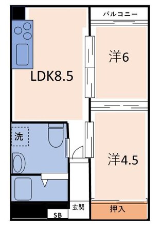 調布駅 徒歩5分 9階の物件間取画像